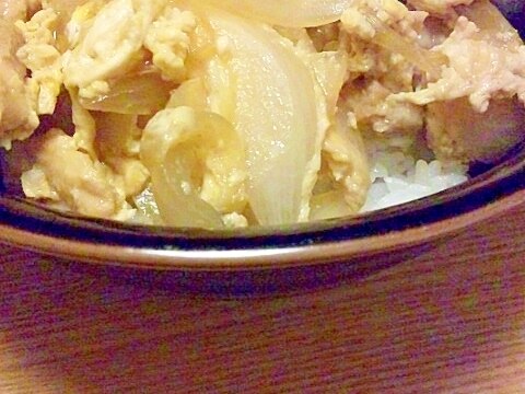 新玉ねぎの親子丼